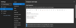 outlook on the web signature